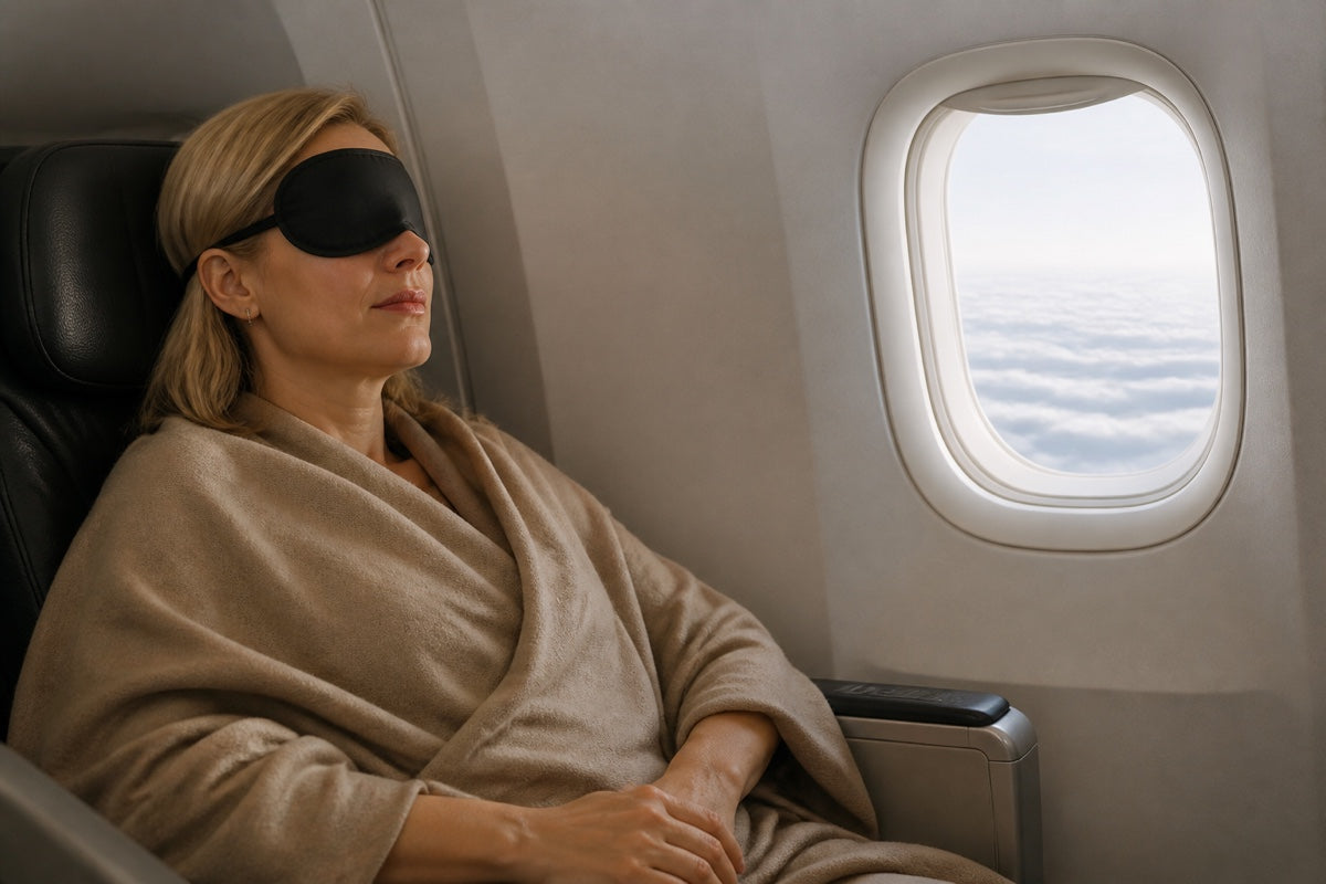 Slaapmasker voor het vliegtuig: gids voor lange vluchten