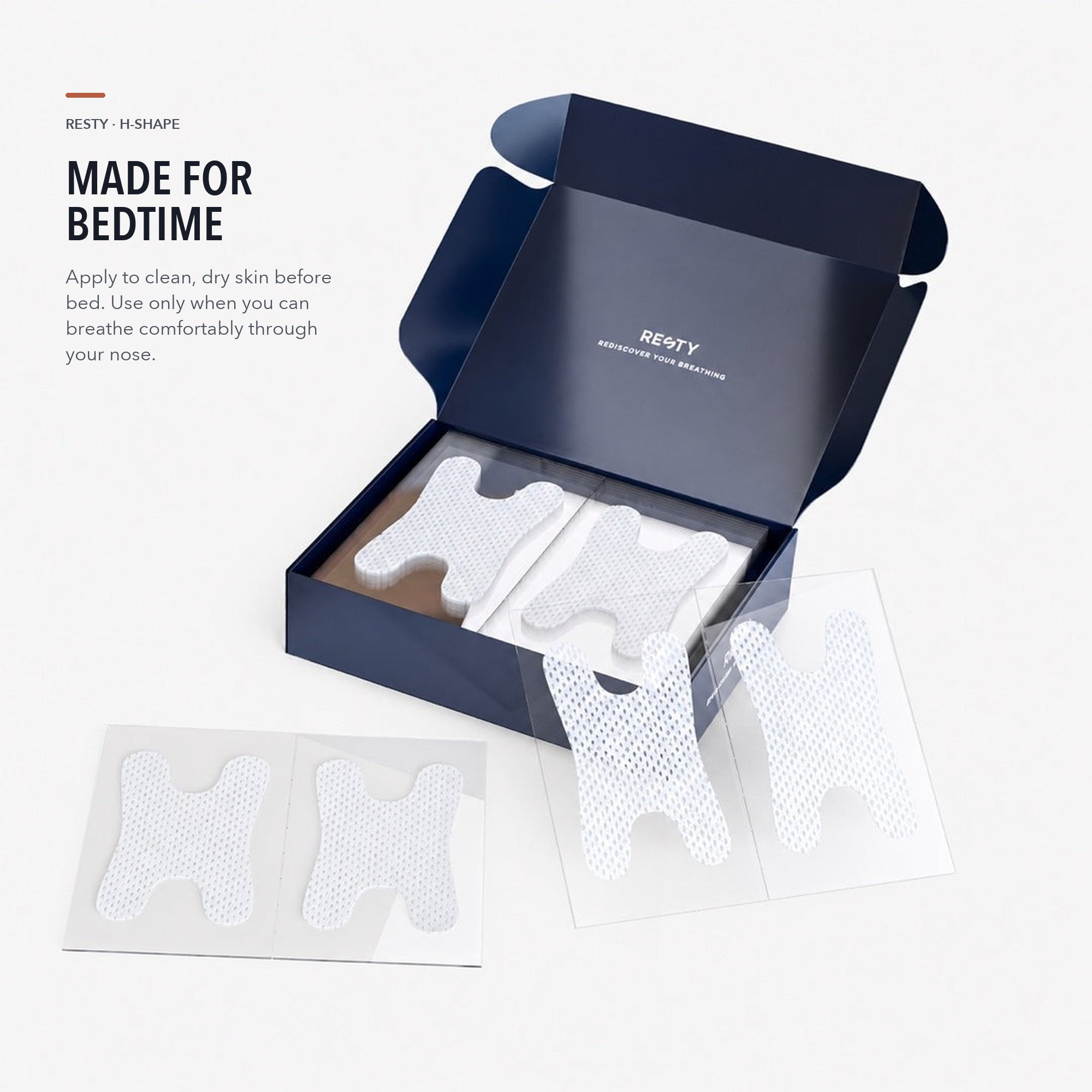 Patch buccal H-Shape, packaging et variantes