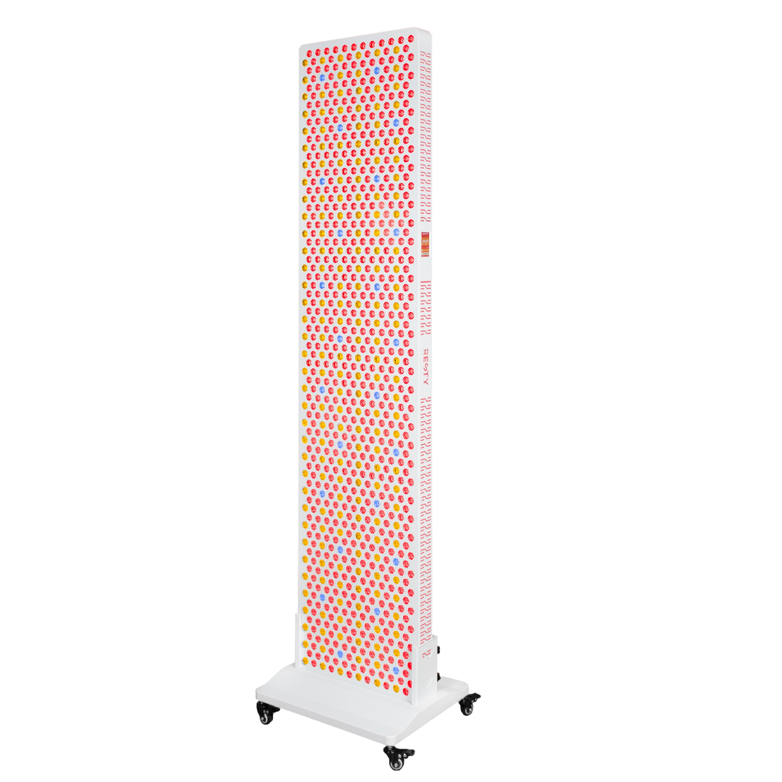 Weißes Resty MARS 2000 Rotlichtpanel auf einem Rollbodenständer