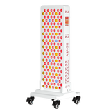 Weißes Resty MARS 800 Rotlichtpanel auf einem Rollbodenständer
