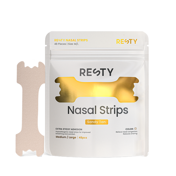 Resty Sandy Tan neseplaster: neseplaster for nesepust under søvn