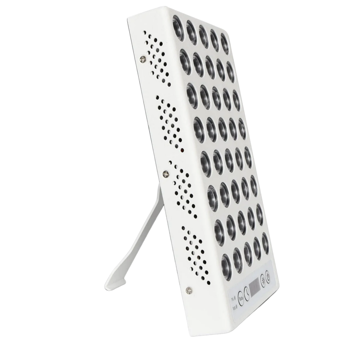 Lampe de luminothérapie Resty sur son support, vue de côté