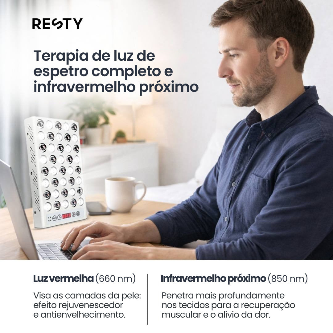 Modos de luz e controlos da lâmpada diurna Resty