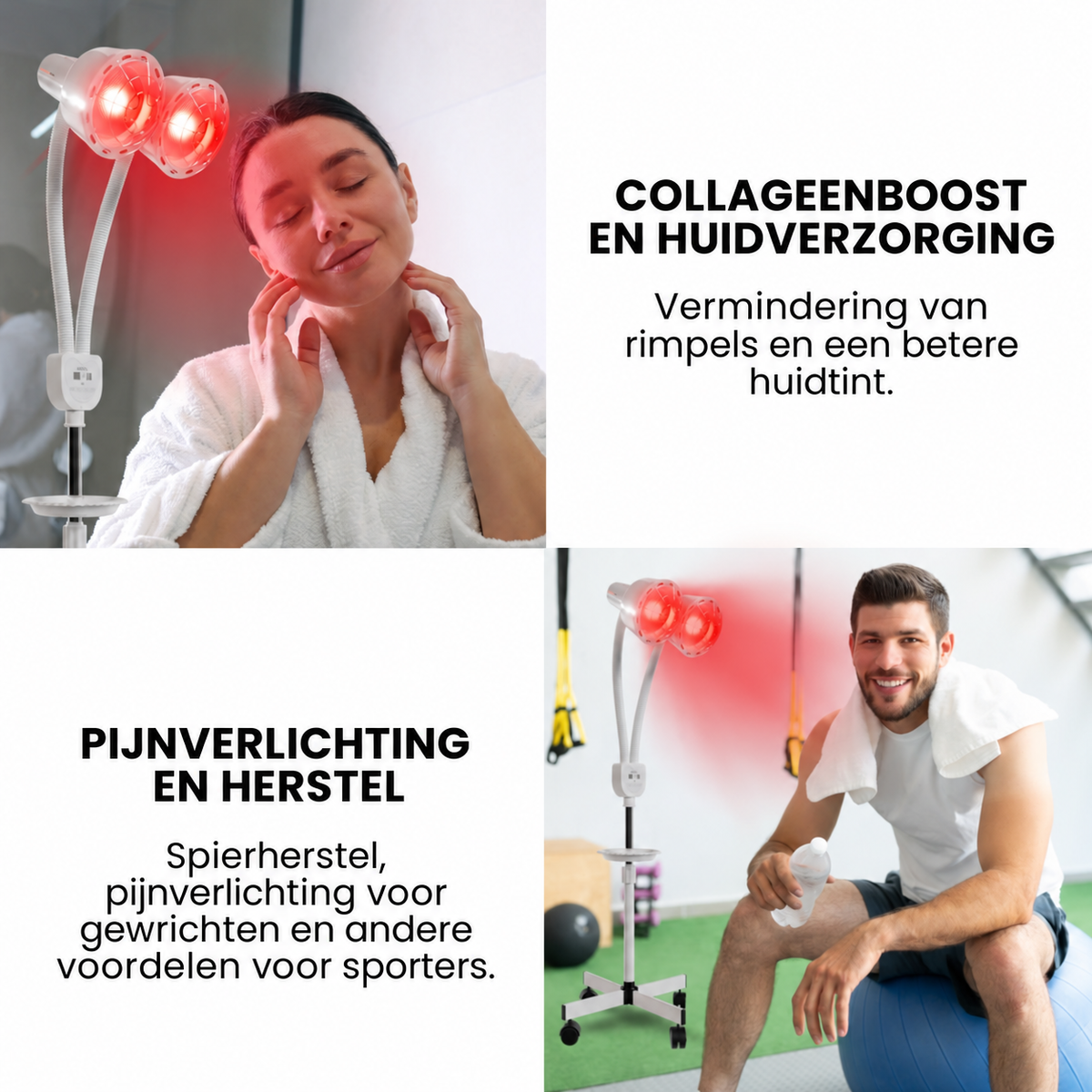 Resty infraroodlamp: collageenboost, huidverzorging, pijnverlichting en herstel