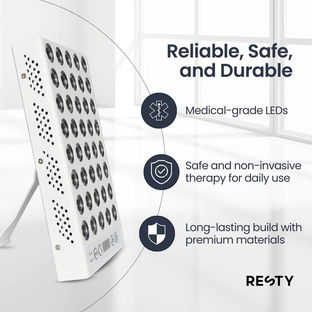 Painel de luz diurna Resty Sunlike com suporte compacto e LEDs