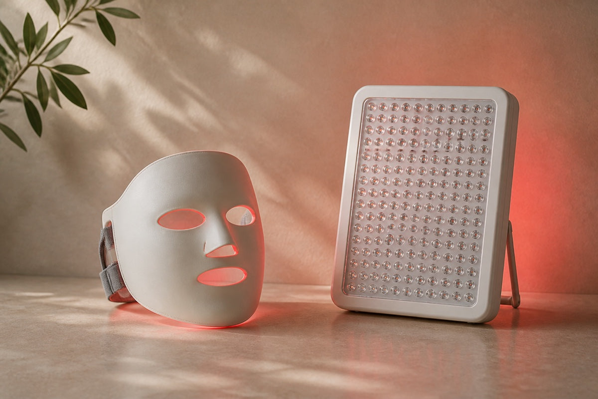 LED-gezichtsmasker vs roodlichtpaneel: welke kopen?