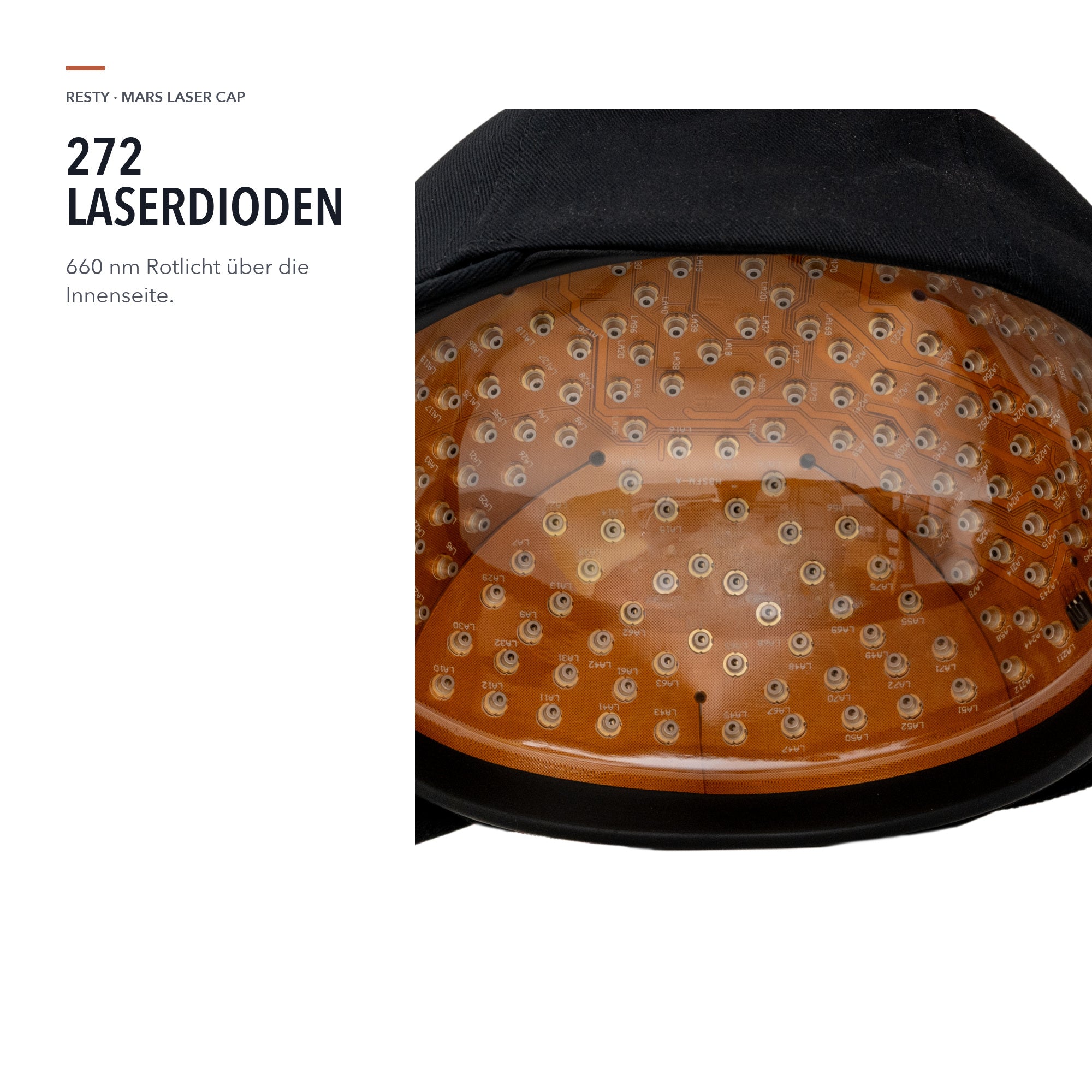Resty MARS Laser Cap mit 272 Laserdioden bei 660 nm