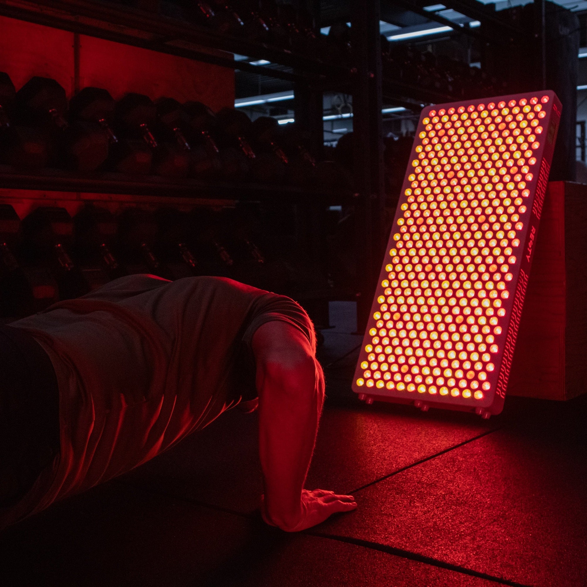 MARS 1200 Rotlichtpanel, Detail der LEDs