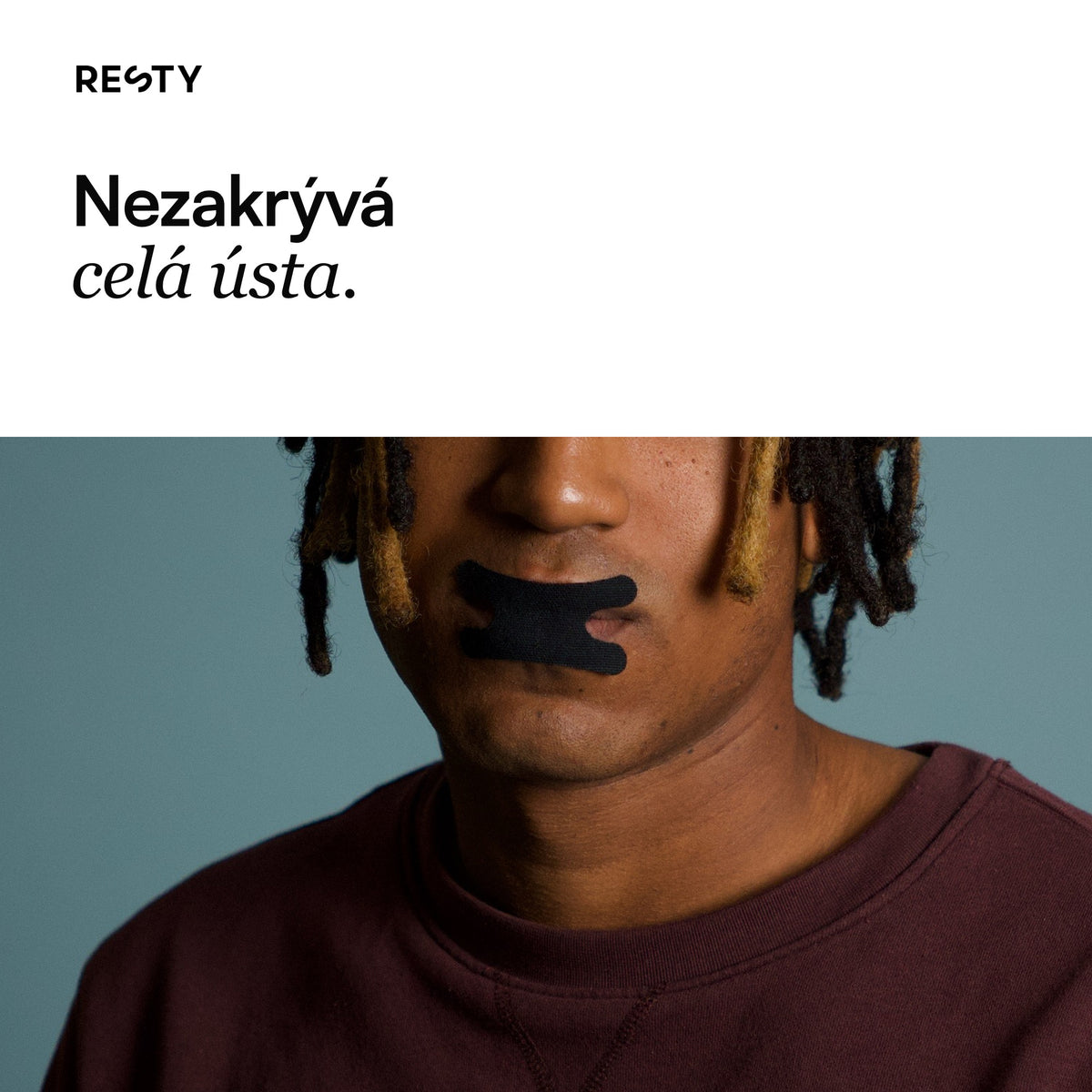 Resty Advanced H-Shape: Nezakrývá celá ústa.