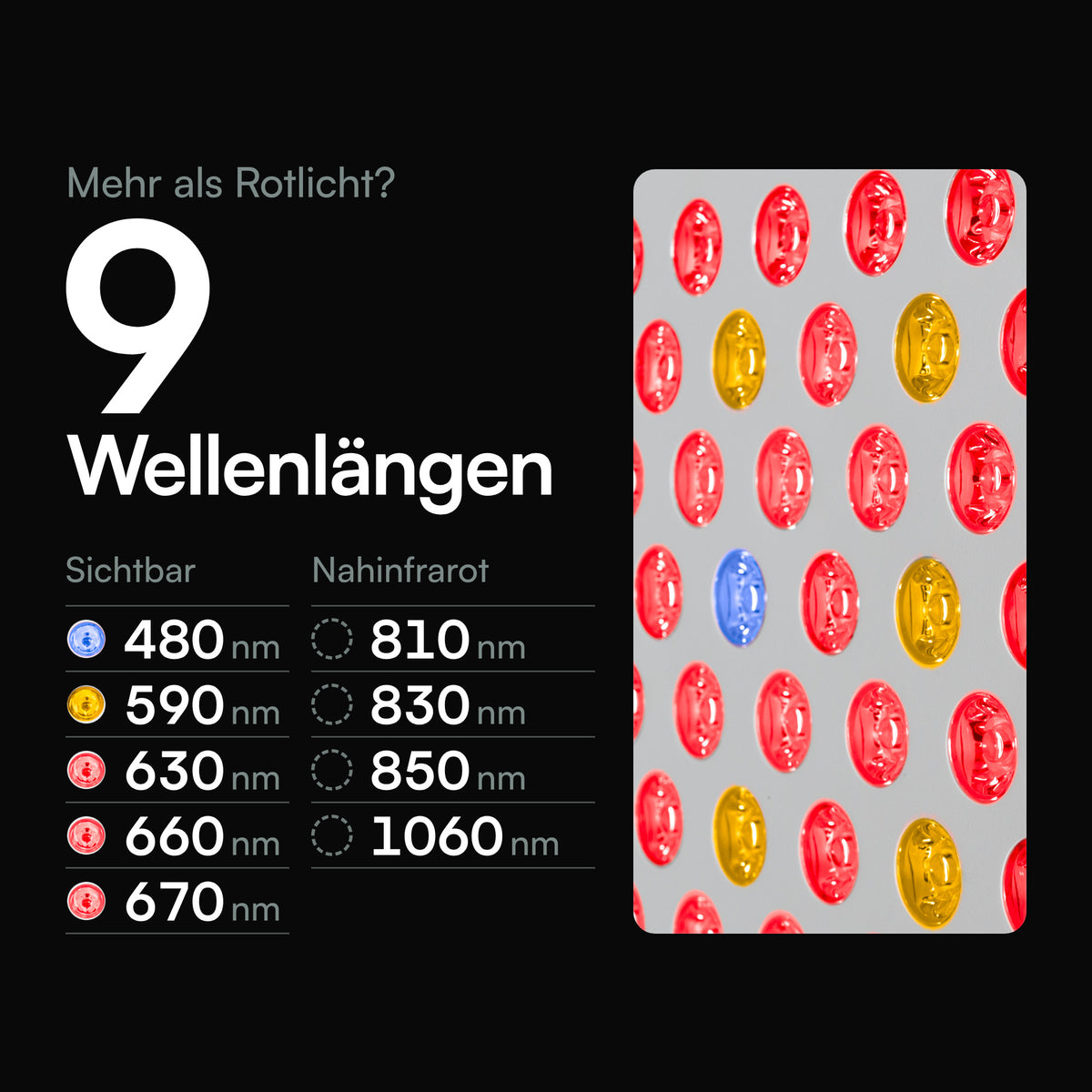 Resty MARS 600: 9 Wellenlängen, 480 bis 1060 nm, sichtbar und Nahinfrarot