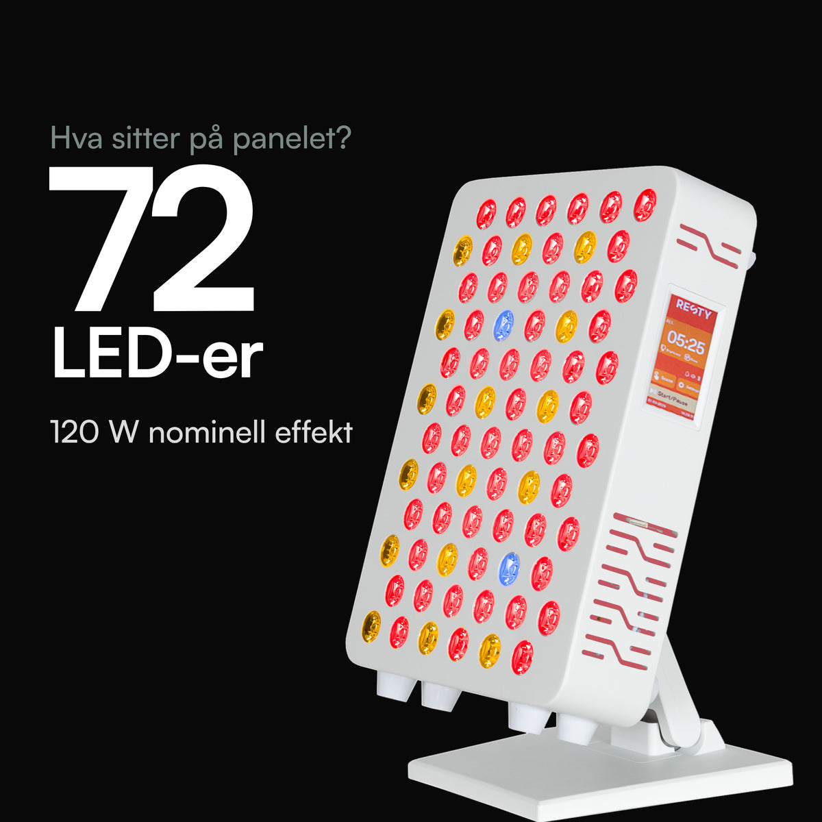 Resty MARS 600 med 72 LED-er og 120 W merkeeffekt
