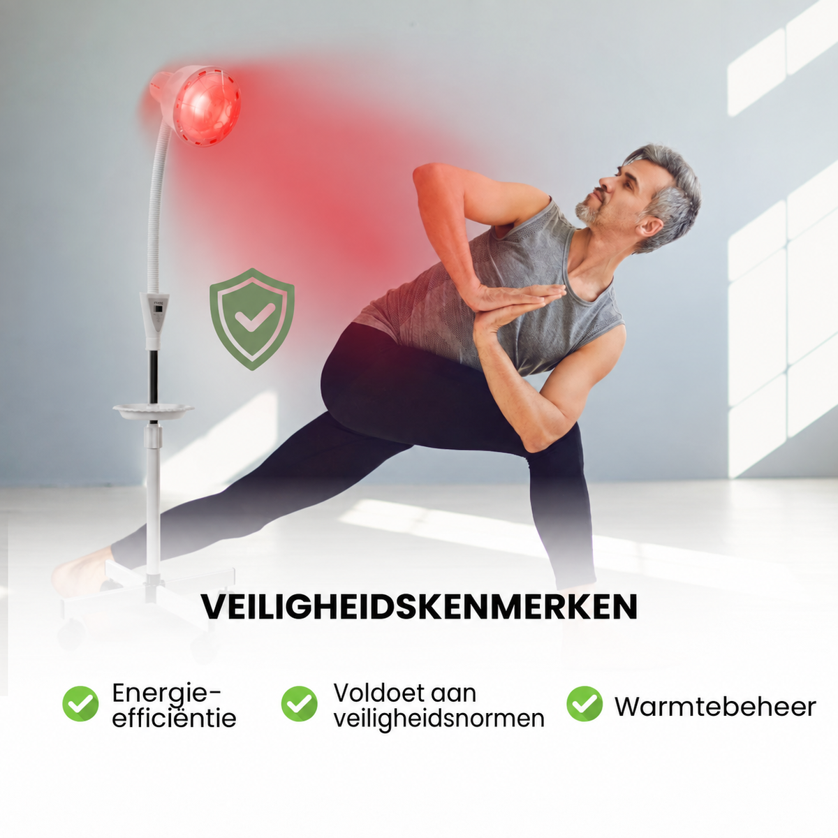 Veiligheidskenmerken van de Resty infrarood warmtelamp – Nederlandse infographic