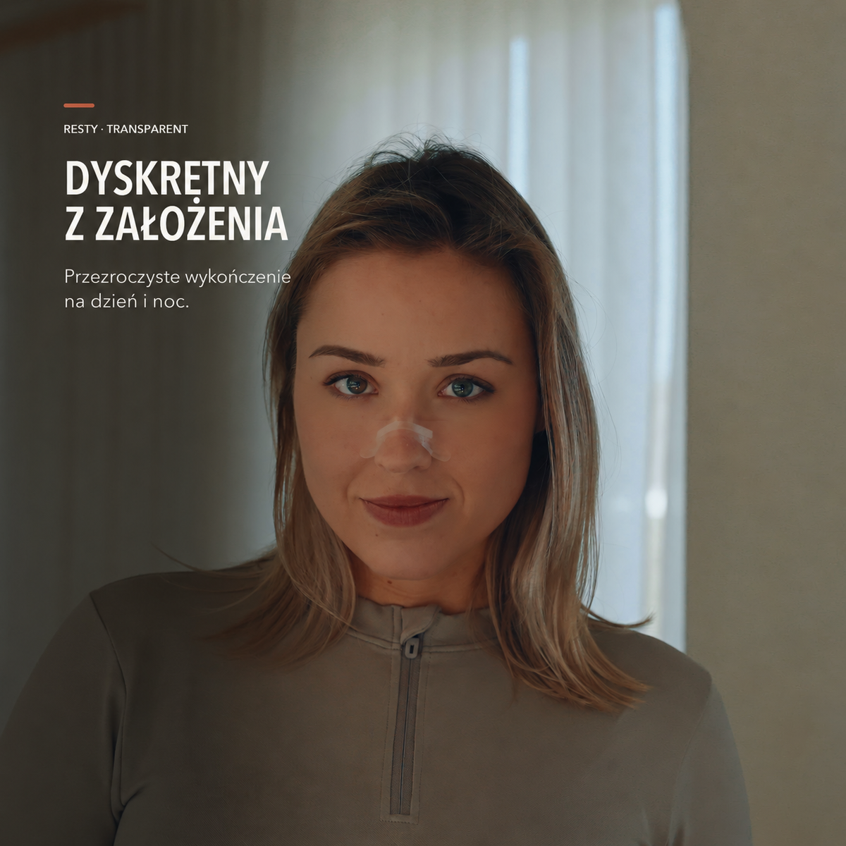 Resty Transparent: dyskretny, przezroczysty plaster na nos na dzień i noc.